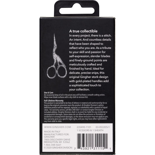Gingher 3 1/2in Stork Embroidery Scissor