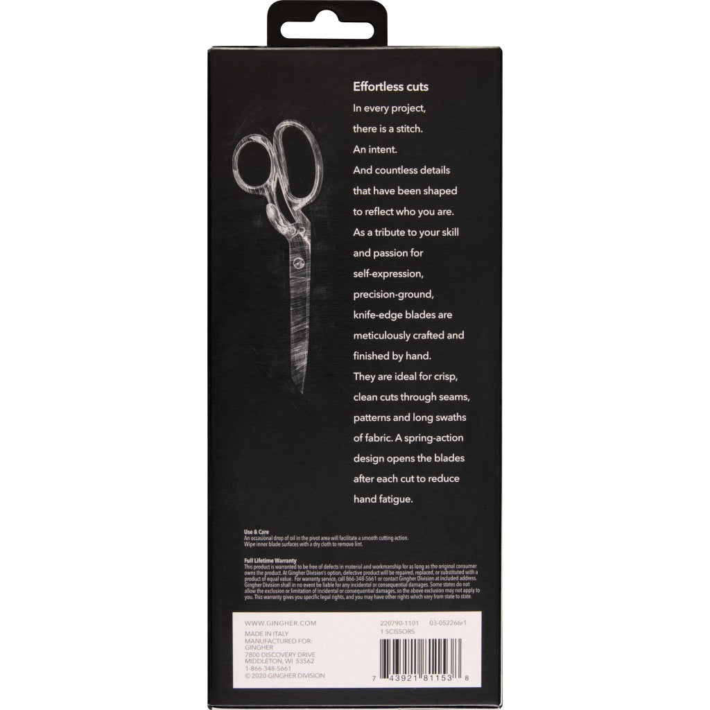Gingher 8in Knife Edge Spring Action Dressmaker Shears